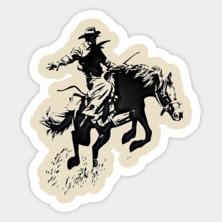 Western Era - Cowboy on Horseback 6 Sticker